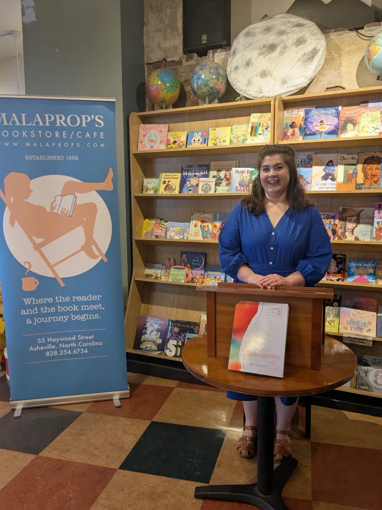 Christa McCrorie, LICSW-S, PIP Presenting at an author event for her workbook "Rediscovering You: Exploring Gender Identity and Sexual Orientation for Established Adults"