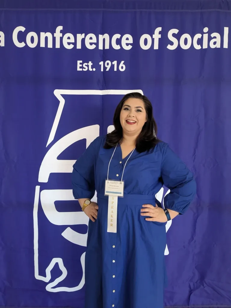 Christa McCrorie, LICSW-S, PIP, speaker at the Alabama Conference of Social Work 2025